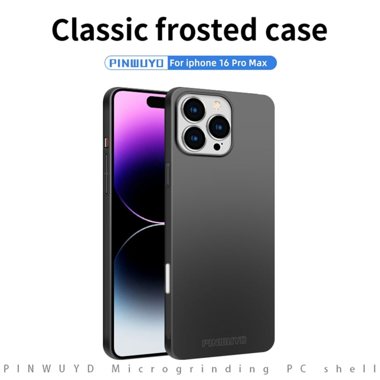 For iPhone 16 Pro Max PINWUYO Micro-Frosted PC Ultra-thin Hard Phone Case with Magsafe Magnetic Ring(Red) - iPhone 16 Pro Max Cases by PINWUYO | Online Shopping South Africa | PMC Jewellery | Buy Now Pay Later Mobicred