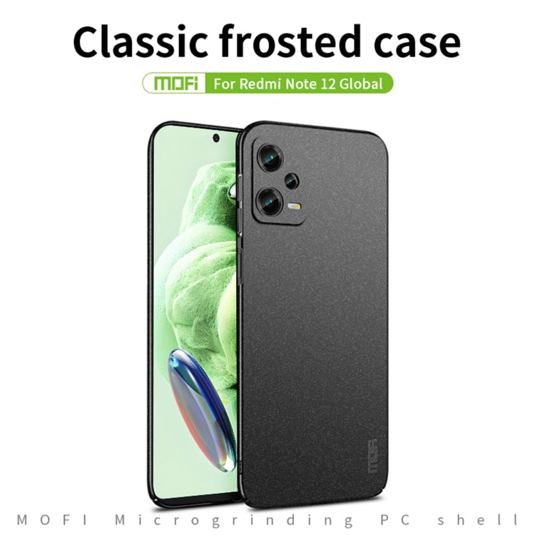 For Xiaomi Redmi Note 12 Global /Poco X5 5G MOFI Fandun Series Frosted PC Ultra-thin All-inclusive Phone Case(Gray) - Xiaomi Cases by MOFI | Online Shopping South Africa | PMC Jewellery