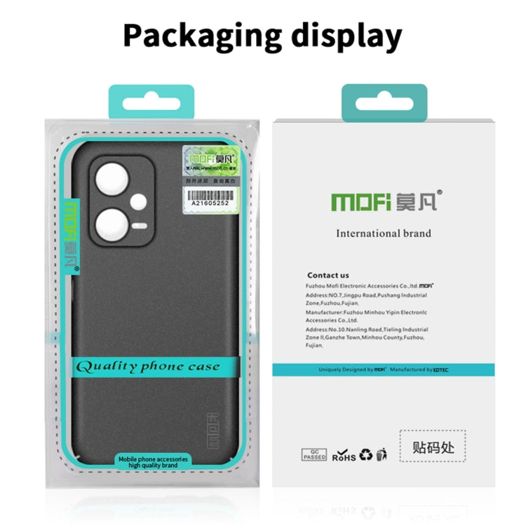 For Xiaomi Redmi Note 12 Global /Poco X5 5G MOFI Fandun Series Frosted PC Ultra-thin All-inclusive Phone Case(Black) - Xiaomi Cases by MOFI | Online Shopping South Africa | PMC TechLife