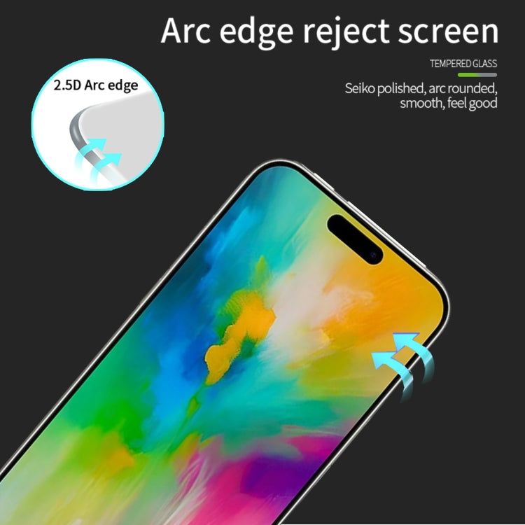 For iPhone 16 Pro Max PINWUYO 9H 2.5D Full Screen Tempered Glass Film(Black) - iPhone 16 Pro Max Tempered Glass by PINWUYO | Online Shopping South Africa | PMC TechLife | Buy Now Pay Later Mobicred