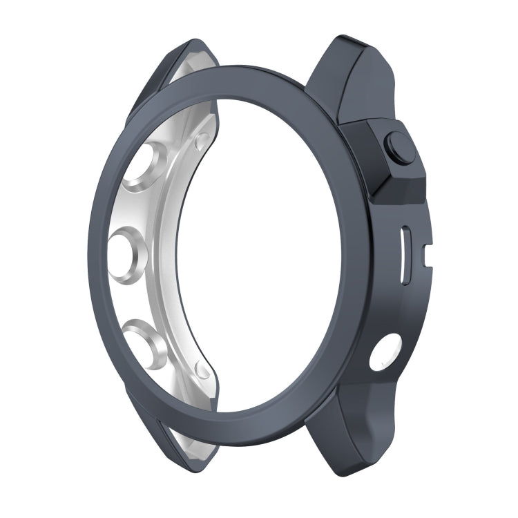 For Garmin Fenix 7X Pro Half Package Electroplated TPU Watch Protective Case(Grey) - Watch Cases by PMC Jewellery | Online Shopping South Africa | PMC Jewellery