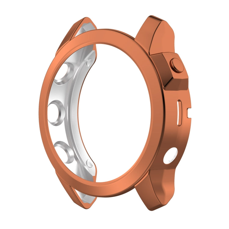 For Garmin Epix Pro 47mm Half Package Electroplated TPU Watch Protective Case(Gold) - Watch Cases by PMC TechLife | Online Shopping South Africa | PMC TechLife