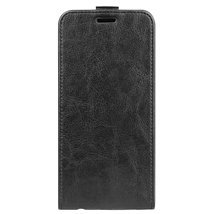 For Realme 12 5G R64 Texture Single Vertical Flip Leather Phone Case(Black) - Realme Cases by PMC Jewellery | Online Shopping South Africa | PMC Jewellery | Buy Now Pay Later Mobicred