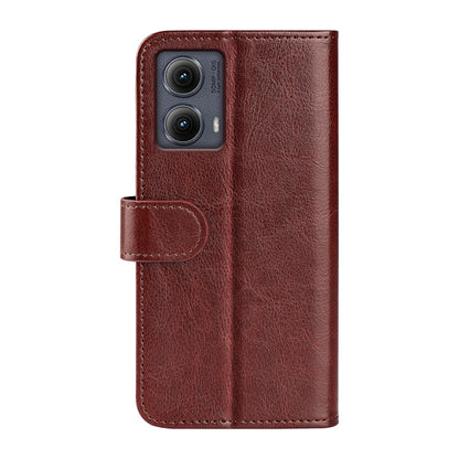 For Motorola Edge 5G 2024 R64 Texture Horizontal Flip Leather Phone Case(Brown) - Motorola Cases by PMC Jewellery | Online Shopping South Africa | PMC Jewellery | Buy Now Pay Later Mobicred