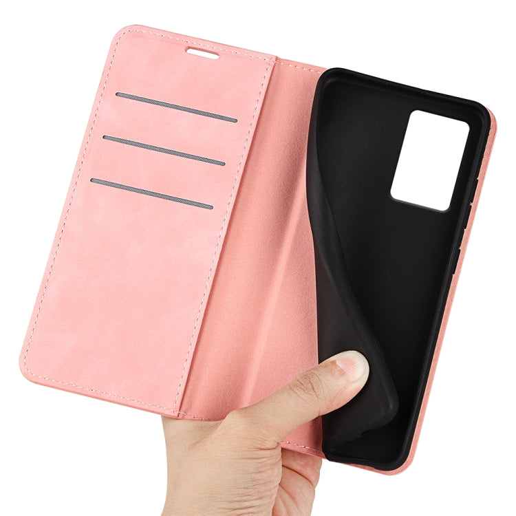 For Motorola Edge 5G 2024 Retro-skin Magnetic Suction Leather Phone Case(Pink) - Motorola Cases by PMC Jewellery | Online Shopping South Africa | PMC Jewellery | Buy Now Pay Later Mobicred