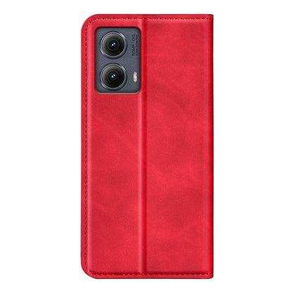 For Motorola Edge 5G 2024 Retro-skin Magnetic Suction Leather Phone Case(Red) - Motorola Cases by PMC Jewellery | Online Shopping South Africa | PMC Jewellery | Buy Now Pay Later Mobicred