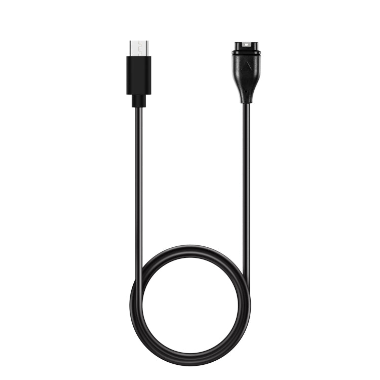 For Garmin Fenix 5X Plus Type-C Port Watch Charger With Data Transmission(Black) - Charger by PMC TechLife | Online Shopping South Africa | PMC TechLife | Buy Now Pay Later Mobicred