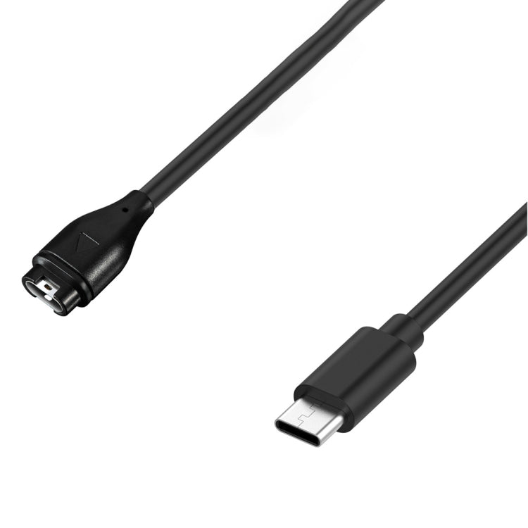 For Garmin Fenix 5X Plus Type-C Port Watch Charger With Data Transmission(Black) - Charger by PMC TechLife | Online Shopping South Africa | PMC TechLife | Buy Now Pay Later Mobicred