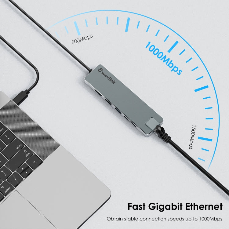 Wavlink UHP3409 For MacBook Pro/Air USB-C Windows Laptops 100W PD Mini Docking Station - USB HUB by WAVLINK | Online Shopping South Africa | PMC Jewellery | Buy Now Pay Later Mobicred