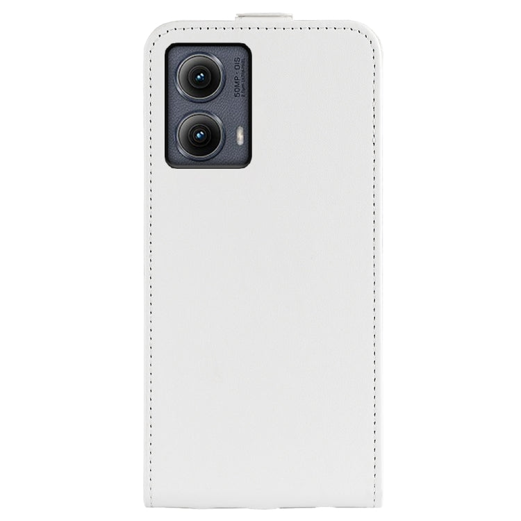 For Motorola Edge 5G 2024 R64 Texture Single Vertical Flip Leather Phone Case(White) - Motorola Cases by PMC Jewellery | Online Shopping South Africa | PMC Jewellery | Buy Now Pay Later Mobicred