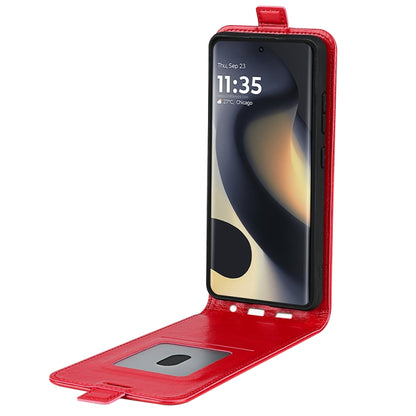 For Motorola Edge 5G 2024 R64 Texture Single Vertical Flip Leather Phone Case(Red) - Motorola Cases by PMC Jewellery | Online Shopping South Africa | PMC Jewellery | Buy Now Pay Later Mobicred