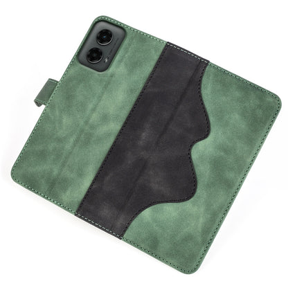 For Motolora Moto G 5G 2024 Stitching Horizontal Flip Leather Phone Case(Green) - Motorola Cases by PMC Jewellery | Online Shopping South Africa | PMC Jewellery | Buy Now Pay Later Mobicred