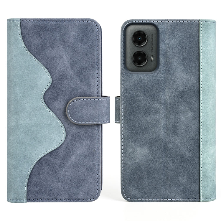 For Motolora Moto G 5G 2024 Stitching Horizontal Flip Leather Phone Case(Blue) - Motorola Cases by PMC Jewellery | Online Shopping South Africa | PMC Jewellery | Buy Now Pay Later Mobicred