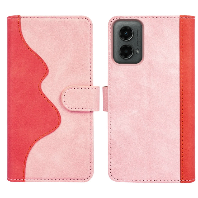 For Motolora Moto G 5G 2024 Stitching Horizontal Flip Leather Phone Case(Red) - Motorola Cases by PMC Jewellery | Online Shopping South Africa | PMC Jewellery | Buy Now Pay Later Mobicred