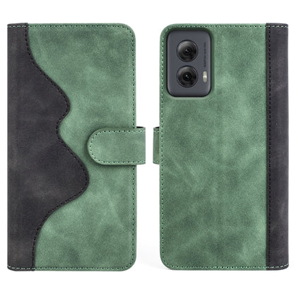 For Motolora Moto G Power 5G 2024 Stitching Horizontal Flip Leather Phone Case(Green) - Motorola Cases by PMC Jewellery | Online Shopping South Africa | PMC Jewellery | Buy Now Pay Later Mobicred