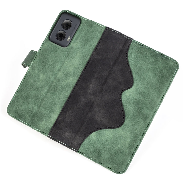 For Motolora Moto G Power 5G 2024 Stitching Horizontal Flip Leather Phone Case(Green) - Motorola Cases by PMC Jewellery | Online Shopping South Africa | PMC Jewellery | Buy Now Pay Later Mobicred