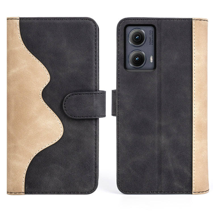 For Motolora Edge 5G 2024 Stitching Horizontal Flip Leather Phone Case(Black) - Motorola Cases by PMC Jewellery | Online Shopping South Africa | PMC Jewellery | Buy Now Pay Later Mobicred