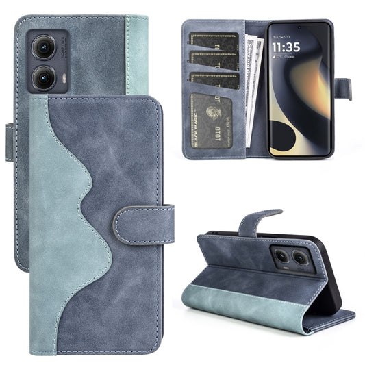 For Motolora Edge 5G 2024 Stitching Horizontal Flip Leather Phone Case(Blue) - Motorola Cases by PMC Jewellery | Online Shopping South Africa | PMC Jewellery | Buy Now Pay Later Mobicred