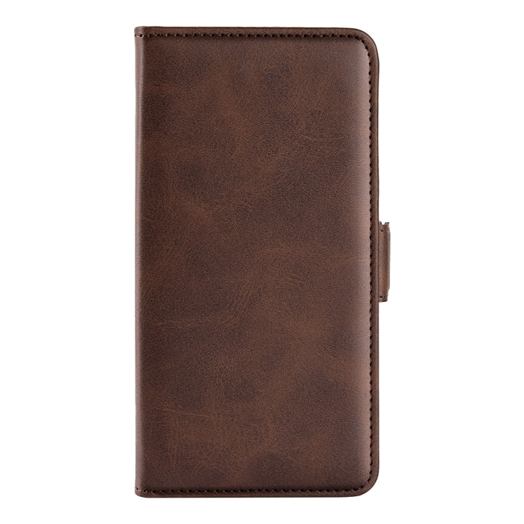 For Motorola Moto G Play 2024 Dual-side Magnetic Buckle Horizontal Flip Leather Phone Case(Brown) - Motorola Cases by PMC Jewellery | Online Shopping South Africa | PMC Jewellery | Buy Now Pay Later Mobicred