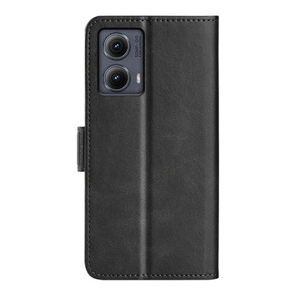 For Motorola Edge 5G 2024 Dual-side Magnetic Buckle Horizontal Flip Leather Phone Case(Black) - Motorola Cases by PMC Jewellery | Online Shopping South Africa | PMC Jewellery | Buy Now Pay Later Mobicred