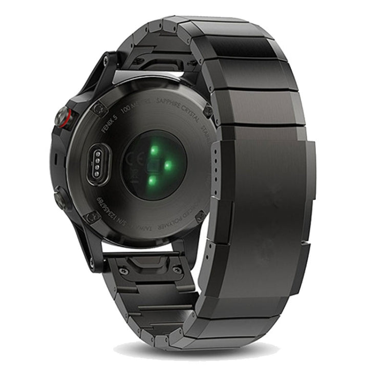 For Garmin Forerunner 965 22mm Titanium Alloy Quick Release Watch Band(Black) - Watch Bands by PMC TechLife | Online Shopping South Africa | PMC TechLife