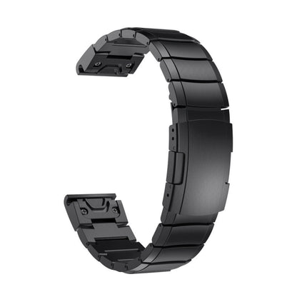 For Garmin  Instinct 2 Solar 22mm Titanium Alloy Quick Release Watch Band(Black) - Watch Bands by PMC Jewellery | Online Shopping South Africa | PMC Jewellery