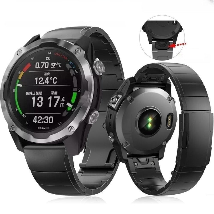 For Garmin Fenix 5X Plus 26mm Titanium Alloy Quick Release Watch Band(Sliver) - Watch Bands by PMC TechLife | Online Shopping South Africa | PMC TechLife