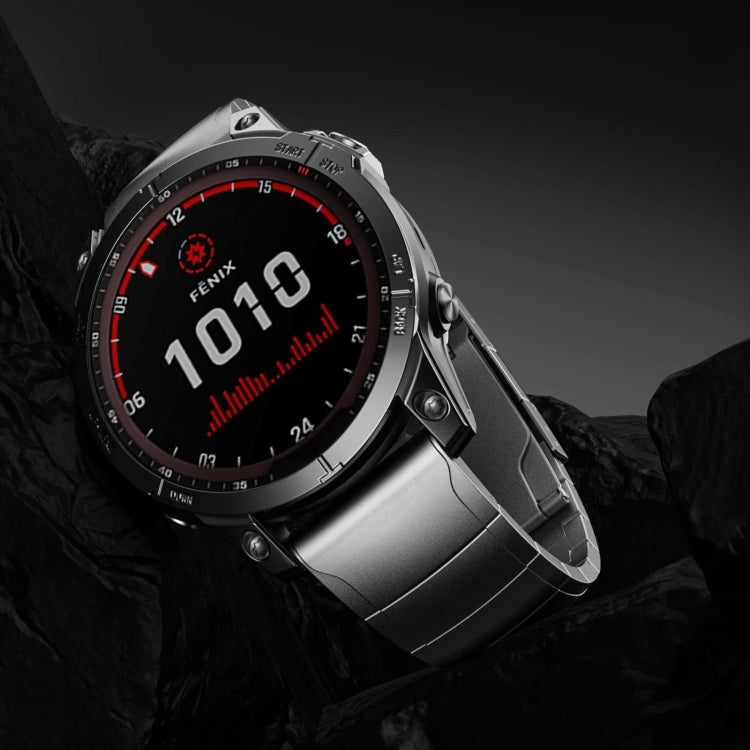 For Garmin Tactix 7 Pro 26mm Titanium Alloy Quick Release Watch Band(Black) - Watch Bands by PMC TechLife | Online Shopping South Africa | PMC TechLife