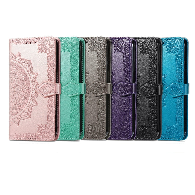 For DOOGEE X98 Pro / X98 Mandala Flower Embossed Leather Phone Case(Green) - Doogee Cases by PMC Jewellery | Online Shopping South Africa | PMC Jewellery | Buy Now Pay Later Mobicred