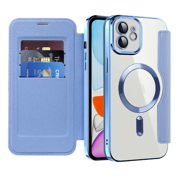 For iPhone 16 Pro Max Shield Magsafe RFID Anti-theft Rhombus Leather Phone Case(Dark Blue) - iPhone 16 Pro Max Cases by PMC Jewellery | Online Shopping South Africa | PMC Jewellery | Buy Now Pay Later Mobicred