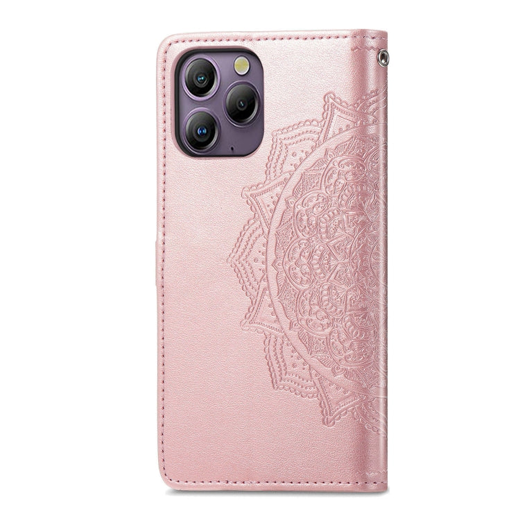 For Blackview A96 Mandala Flower Embossed Leather Phone Case(Rose Gold) - More Brand by PMC Jewellery | Online Shopping South Africa | PMC Jewellery