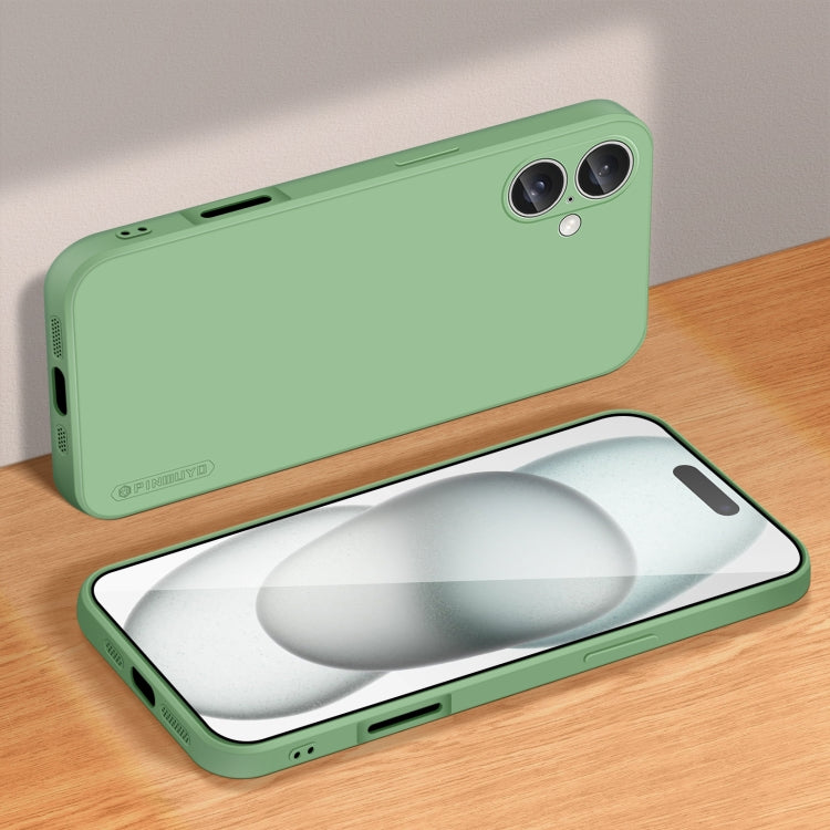 For iPhone 16 Plus PINWUYO Sense Series Liquid Silicone TPU Phone Case(Green) - iPhone 16 Plus Cases by PINWUYO | Online Shopping South Africa | PMC Jewellery | Buy Now Pay Later Mobicred