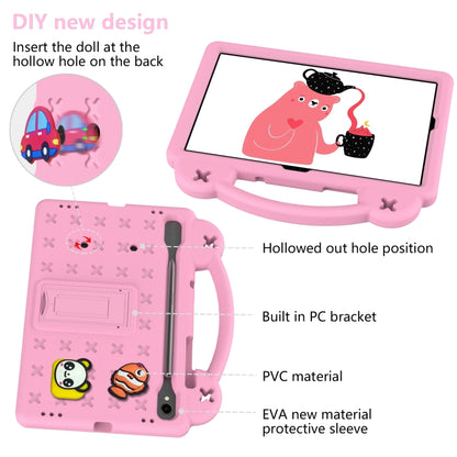 For Samsung Galaxy Tab S9 X710/X716B Handle Kickstand Children EVA Shockproof Tablet Case(Pink) - Galaxy Tab S9 Cases by PMC Jewellery | Online Shopping South Africa | PMC Jewellery | Buy Now Pay Later Mobicred