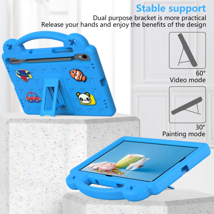 For Samsung Galaxy Tab S9 FE / X510N Handle Kickstand Children EVA Shockproof Tablet Case(Sky Blue) - Galaxy Tab S9 FE by PMC Jewellery | Online Shopping South Africa | PMC Jewellery