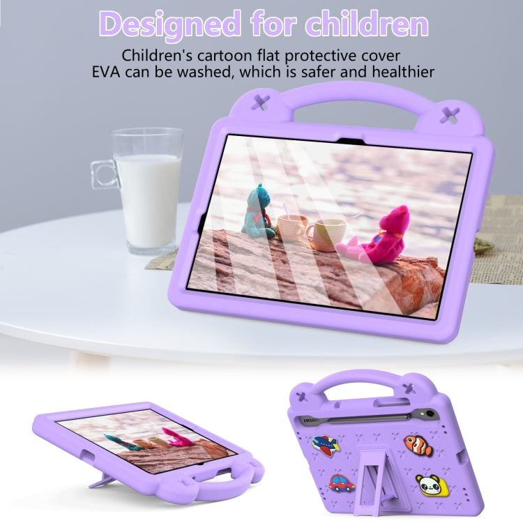 For Samsung Galaxy Tab S9 FE / X510N Handle Kickstand Children EVA Shockproof Tablet Case(Light Purple) - Galaxy Tab S9 FE by PMC Jewellery | Online Shopping South Africa | PMC Jewellery