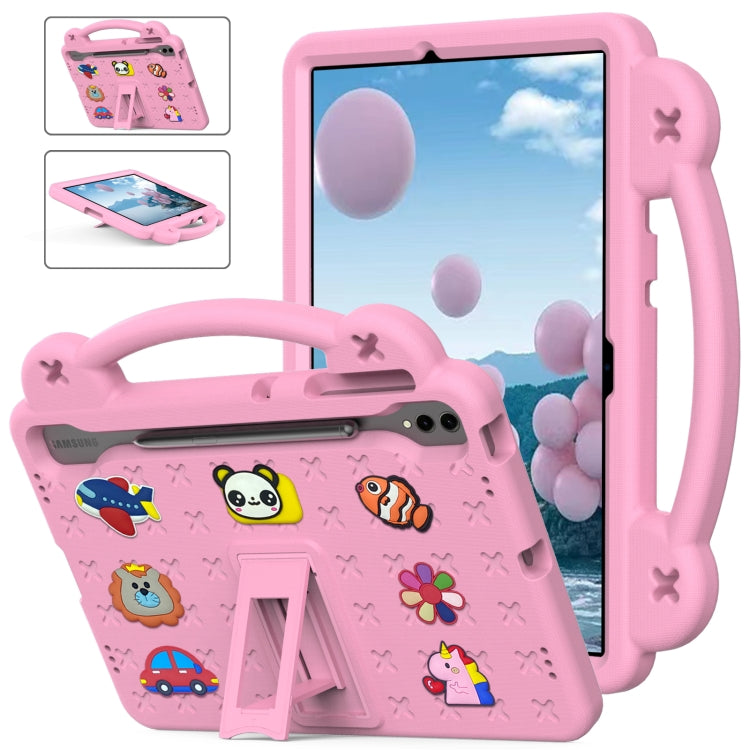 For Samsung Galaxy Tab S9 FE+ 12.4 X610N Handle Kickstand Children EVA Shockproof Tablet Case(Pink) - Galaxy Tab S9 FE+ by PMC Jewellery | Online Shopping South Africa | PMC Jewellery