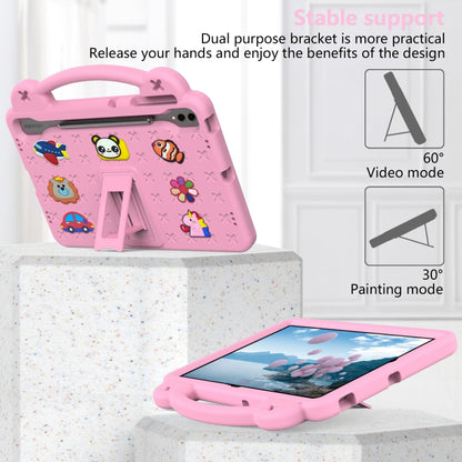 For Samsung Galaxy Tab S9 FE+ 12.4 X610N Handle Kickstand Children EVA Shockproof Tablet Case(Pink) - Galaxy Tab S9 FE+ by PMC Jewellery | Online Shopping South Africa | PMC Jewellery