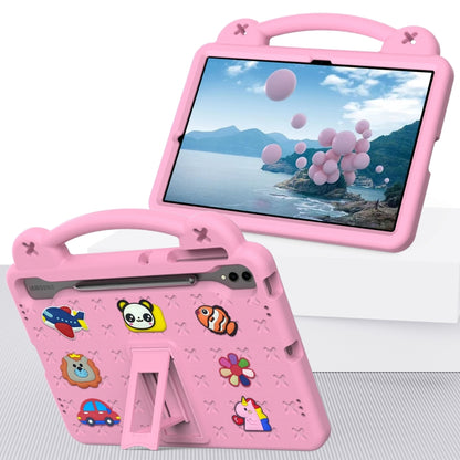 For Samsung Galaxy Tab S9 FE+ 12.4 X610N Handle Kickstand Children EVA Shockproof Tablet Case(Pink) - Galaxy Tab S9 FE+ by PMC Jewellery | Online Shopping South Africa | PMC Jewellery