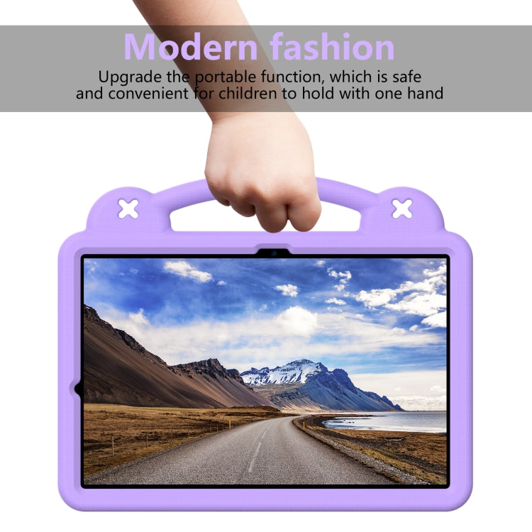 For Samsung Galaxy Tab S9 FE+ 12.4 X610N Handle Kickstand Children EVA Shockproof Tablet Case(Light Purple) - Galaxy Tab S9 FE+ by PMC Jewellery | Online Shopping South Africa | PMC Jewellery