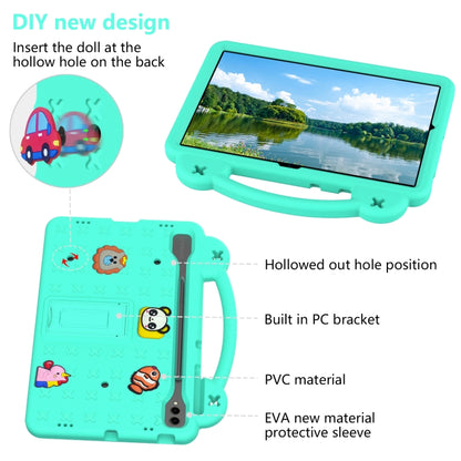 For Samsung Galaxy Tab S9+ 12.4 X810 Handle Kickstand Children EVA Shockproof Tablet Case(Mint Green) - Galaxy Tab S9+ Cases by PMC Jewellery | Online Shopping South Africa | PMC Jewellery | Buy Now Pay Later Mobicred