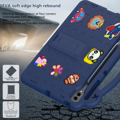 For Samsung Galaxy Tab S9+ 12.4 X810 Handle Kickstand Children EVA Shockproof Tablet Case(Navy Blue) - Galaxy Tab S9+ Cases by PMC Jewellery | Online Shopping South Africa | PMC Jewellery | Buy Now Pay Later Mobicred