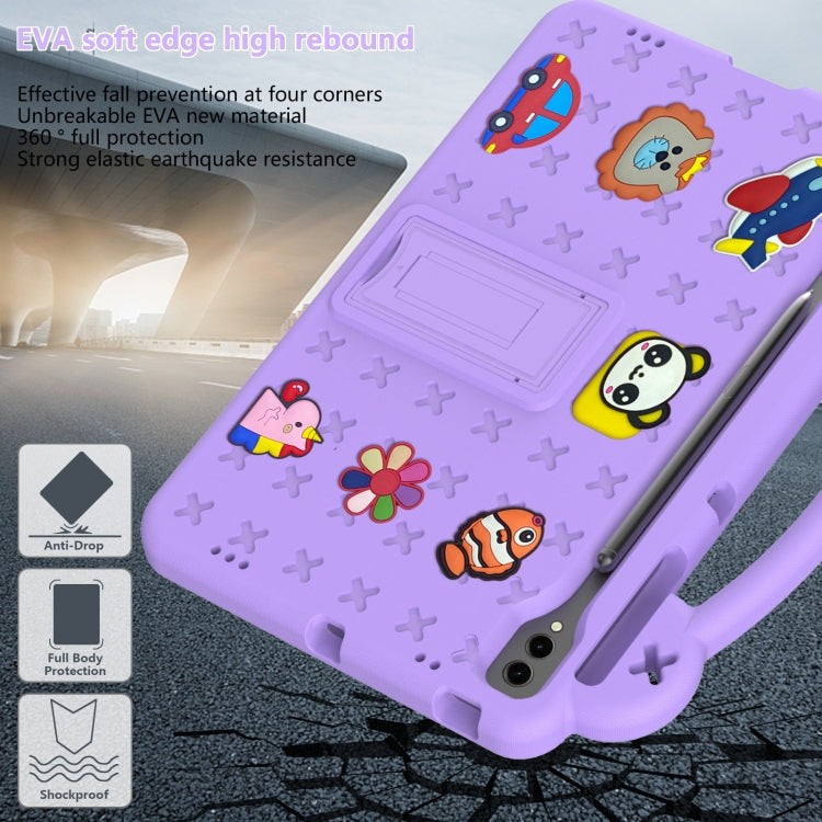 For Samsung Galaxy Tab S10+12.4 X820 Handle Kickstand Children EVA Shockproof Tablet Case(Light Purple) - Tab S10+ Cases by PMC Jewellery | Online Shopping South Africa | PMC Jewellery | Buy Now Pay Later Mobicred