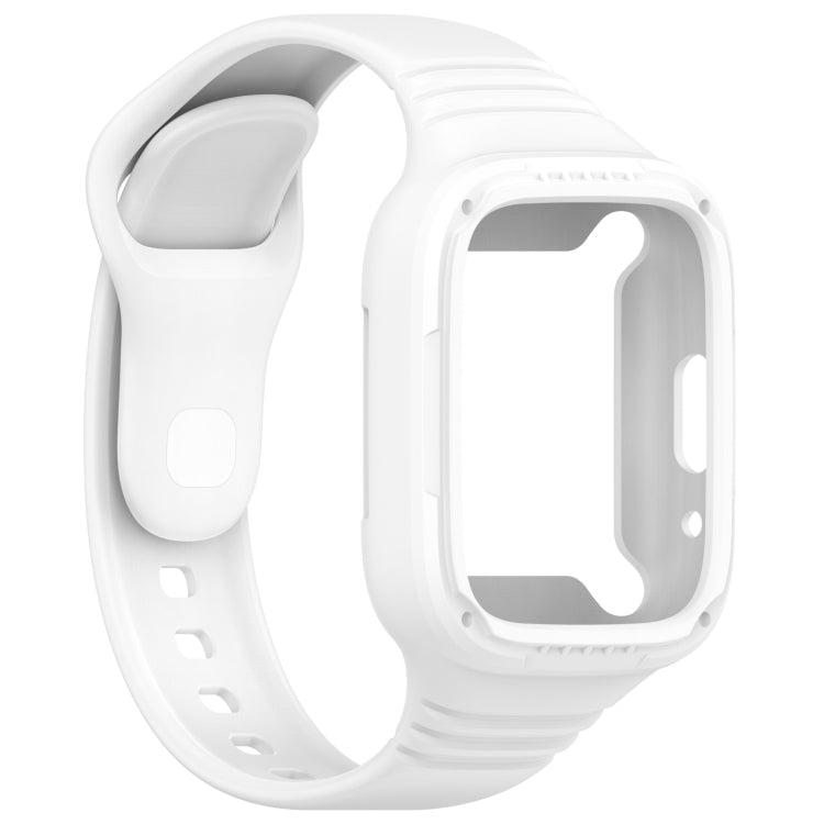 For Redmi Watch 3 Active Integrated Fully Enclosed Silicone Watch Band(White) - Watch Bands by PMC TechLife | Online Shopping South Africa | PMC TechLife | Buy Now Pay Later Mobicred