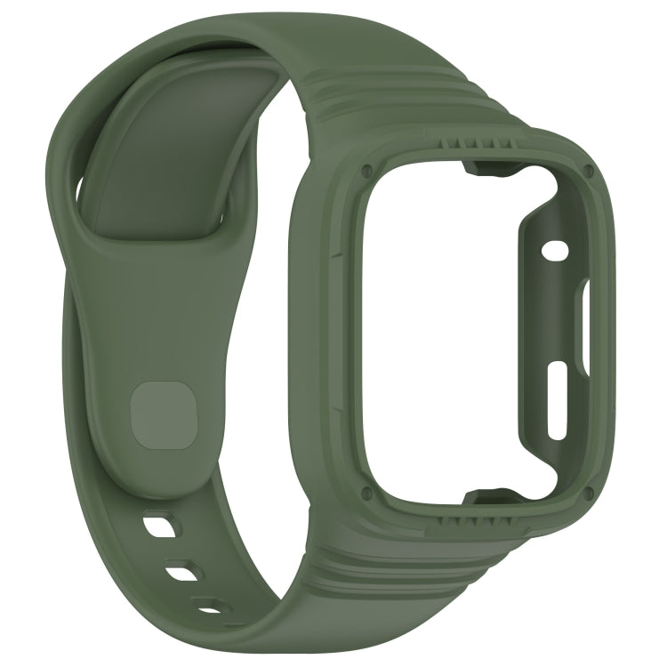 For Redmi Watch 3 Integrated Fully Enclosed Silicone Watch Band(Dark Green) - Watch Bands by PMC Jewellery | Online Shopping South Africa | PMC Jewellery | Buy Now Pay Later Mobicred