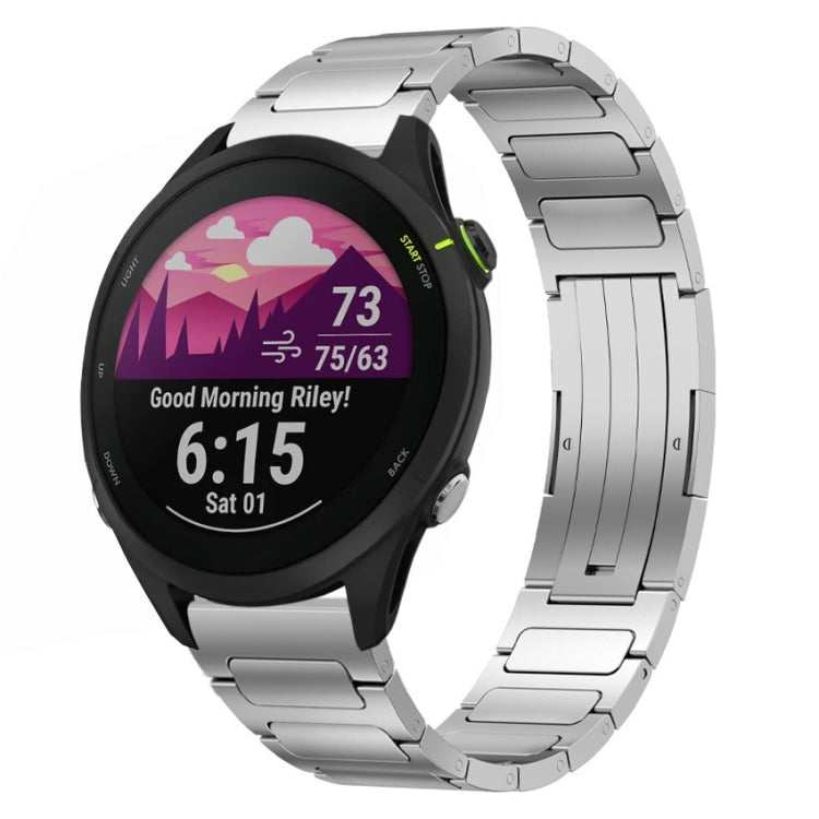 For Garmin Forerunner 255 22mm I-Shaped Titanium Alloy Watch Band(Sliver) - Watch Bands by PMC TechLife | Online Shopping South Africa | PMC TechLife