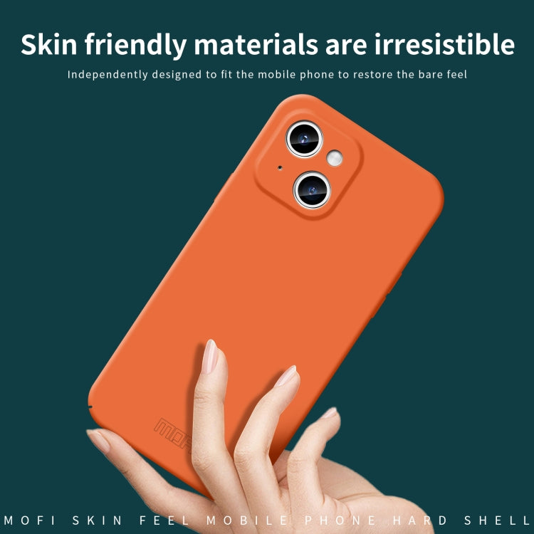 For iPhone 15 MOFI Qin Series Skin Feel All-inclusive PC Phone Case(Blue) - iPhone 15 Cases by MOFI | Online Shopping South Africa | PMC TechLife | Buy Now Pay Later Mobicred