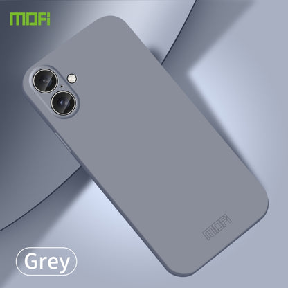 For iPhone 16 MOFI Qin Series Skin Feel All-inclusive PC Phone Case(Gray) - iPhone 16 Cases by MOFI | Online Shopping South Africa | PMC Jewellery | Buy Now Pay Later Mobicred