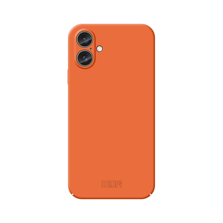 For iPhone 16 MOFI Qin Series Skin Feel All-inclusive PC Phone Case(Orange) - iPhone 16 Cases by MOFI | Online Shopping South Africa | PMC Jewellery | Buy Now Pay Later Mobicred