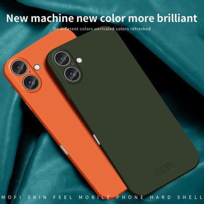 For iPhone 16 Plus MOFI Qin Series Skin Feel All-inclusive PC Phone Case(Orange) - iPhone 16 Plus Cases by MOFI | Online Shopping South Africa | PMC Jewellery | Buy Now Pay Later Mobicred