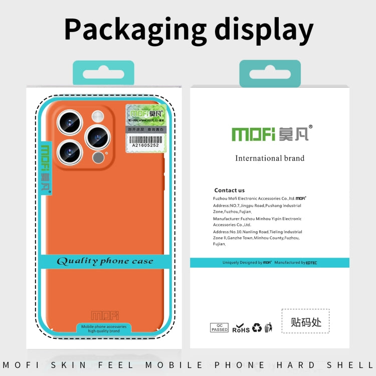 For iPhone 16 MOFI Qin Series Skin Feel All-inclusive PC Phone Case(Orange) - iPhone 16 Cases by MOFI | Online Shopping South Africa | PMC Jewellery | Buy Now Pay Later Mobicred